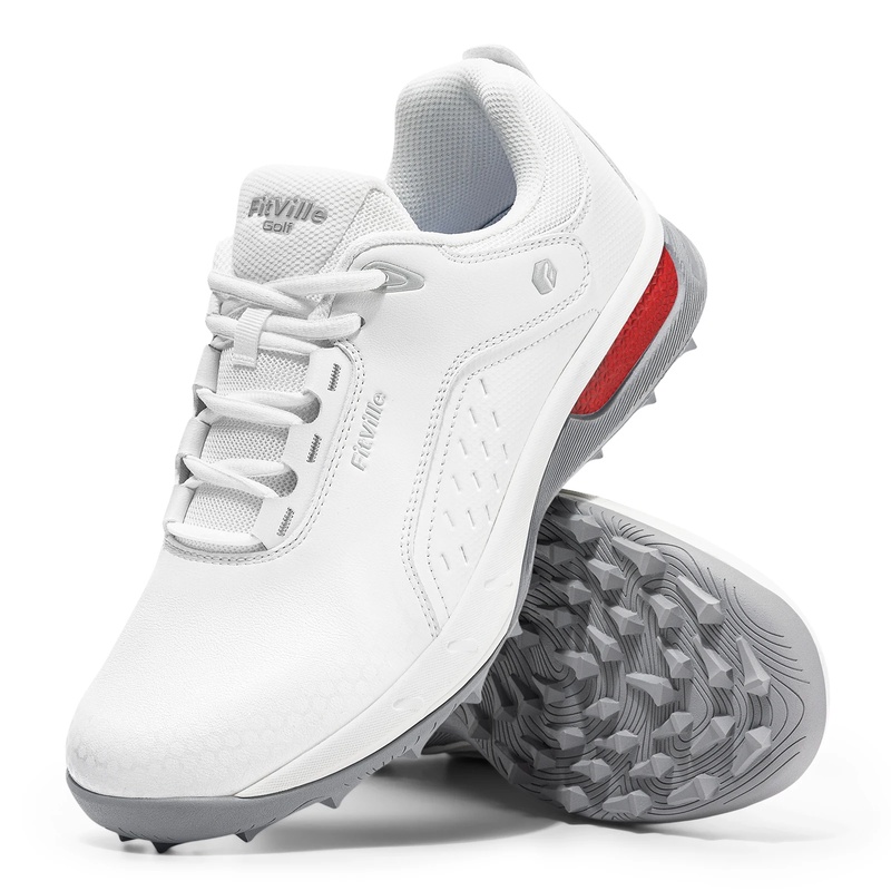 Men'S Shoes Water Resistant - FitVille Erkek Golf Ayakkabıları, Geniş Tabanlı,